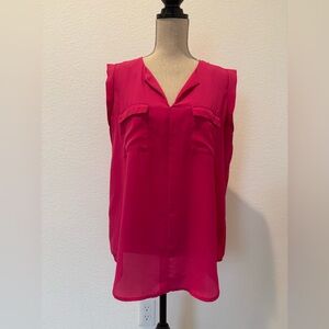 Massimo Fuchsia V-Neck Blouse